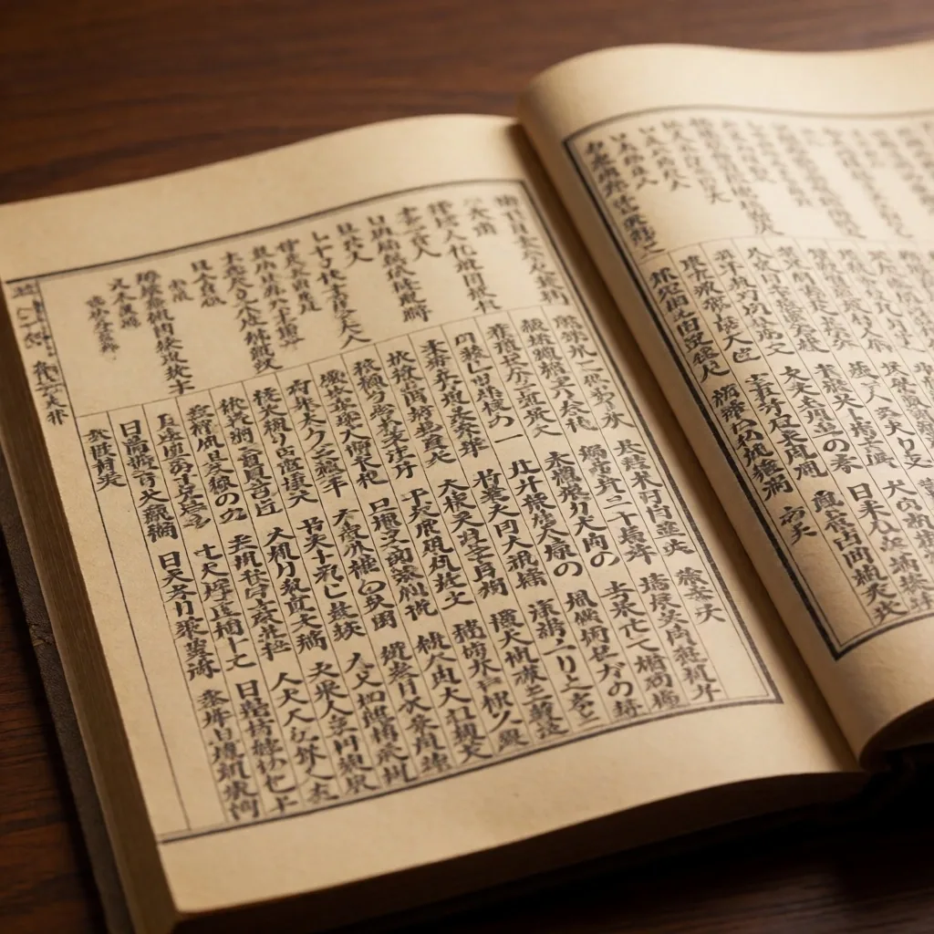 制度の変遷を記した法令書籍のページ
