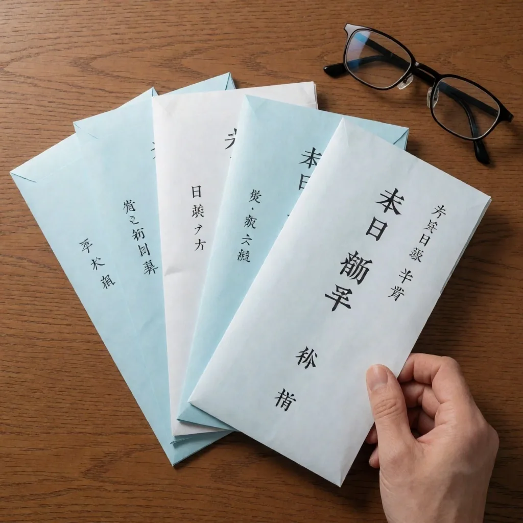 年金の納付通知書と卓上